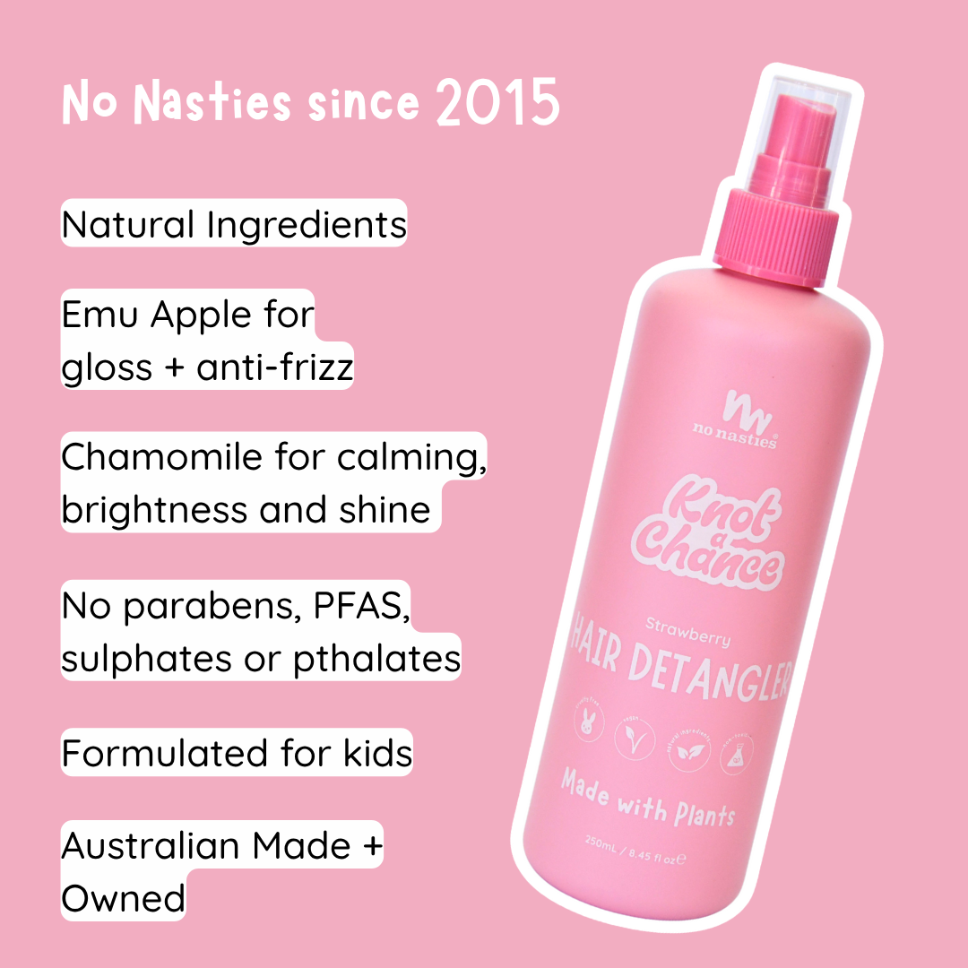 No Nasties Kids strawberry detangler product shot