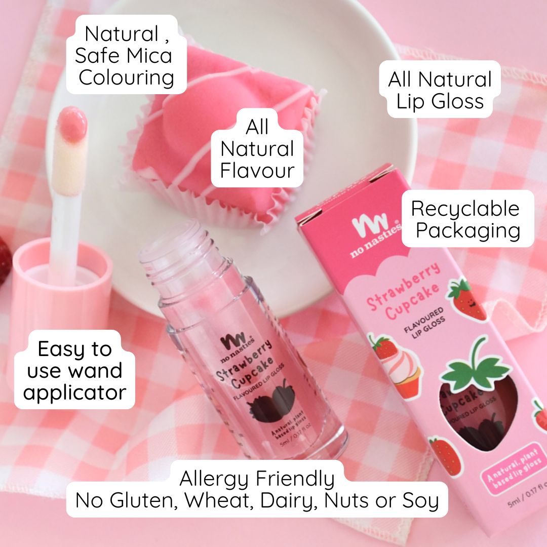 Natural Lip Gloss Strawberry Cupcake