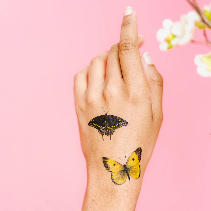 Tiny Butterfly Tattoo Tin TATTLY temporary vegetable ink tattoos