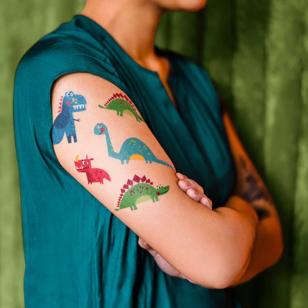 Vegetable Ink Dinosaur Tattoo