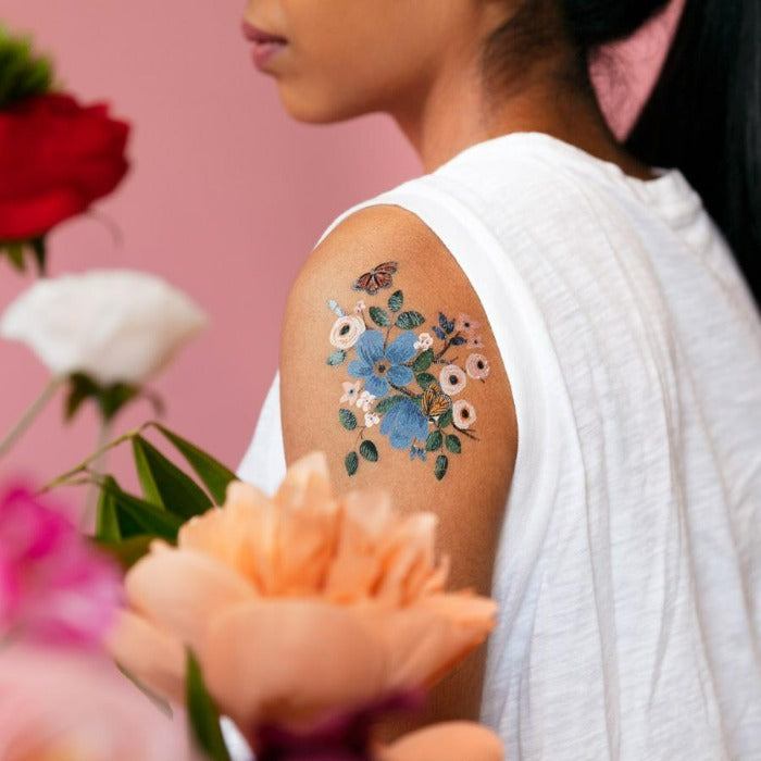 Blue-Flower-Kids-Tattoo
