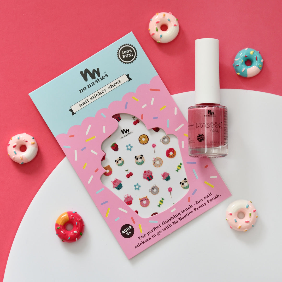 Kids Water based polish and Nail Stickers Pack