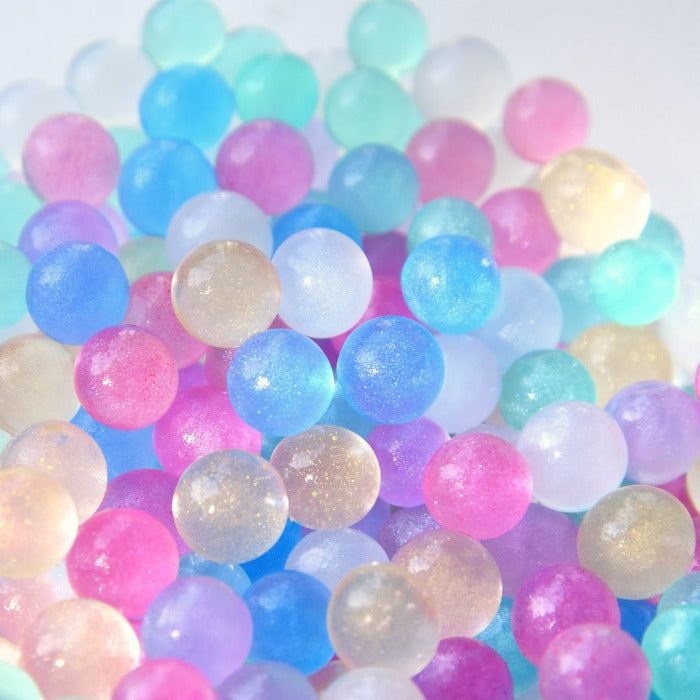 Shimmery pastel water beads 