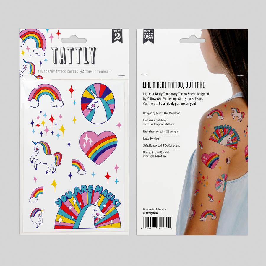 Non-Toxic Temporary Kids Tattoo Rainbow